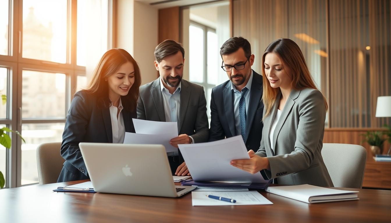 Business agreement signing